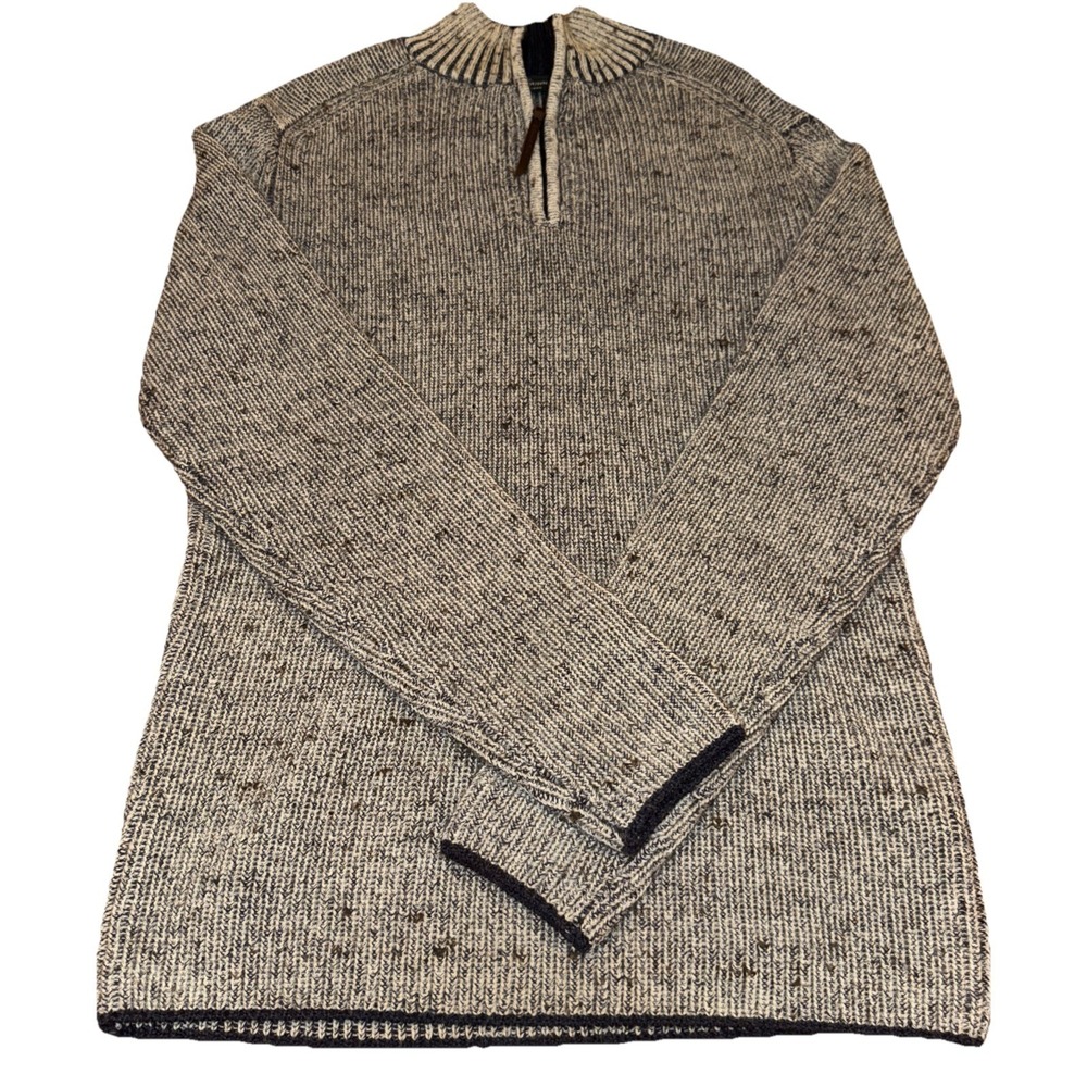 Rodd & Gunn Gray 100% Pure New Wool Quarter Zip Sweater Sz S Preppy Old $ EUC - Picture 1 of 10